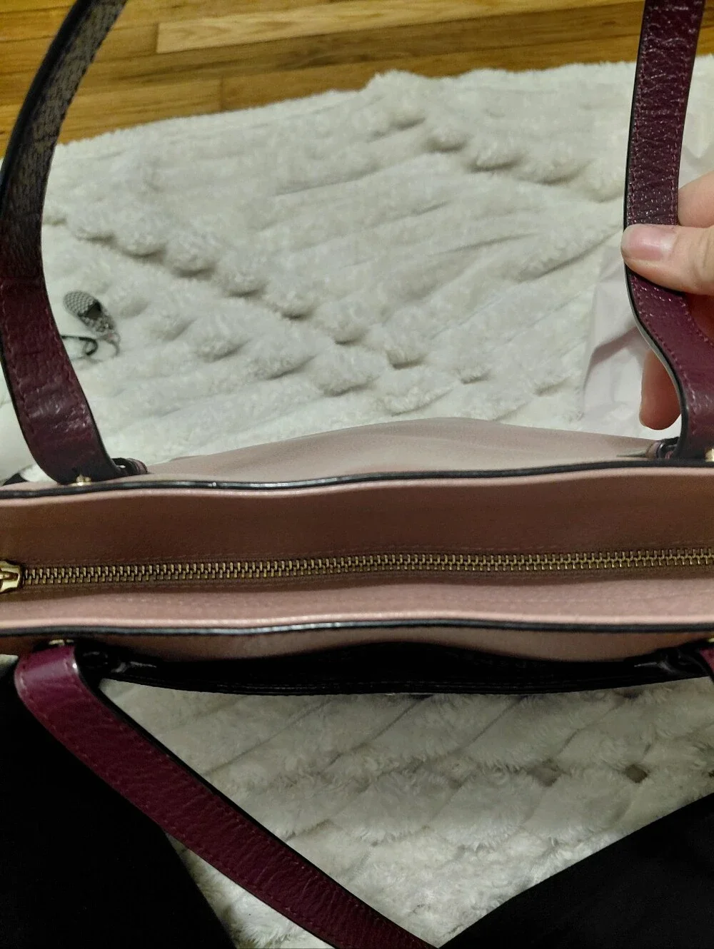 Kate Spade Grand Street Katie Large Tote Bag Purse Dusty Peony And Mullberry